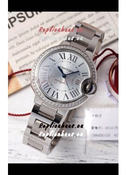 Ballon De Cartier Swiss Automatic Steel Dial Mirror Quality 33MM in Stainless Steel 