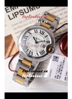 Ballon De Cartier Swiss Automatic White Dial Mirror Quality 33MM in Two Tone Casing