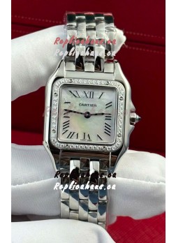 PANTHERE de Cartier Edition 27mm Pearl Dial 1:1 Mirror Swiss Watch Steel Casing