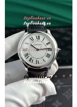 Cartier Ronde Must 36MM Swiss Quartz 1:1 Mirror Swiss Replica Leather Strap Watch