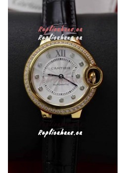 Ballon De Cartier Swiss Automatic 1:1 Mirror Quality 33MM in Yellow Gold Plating