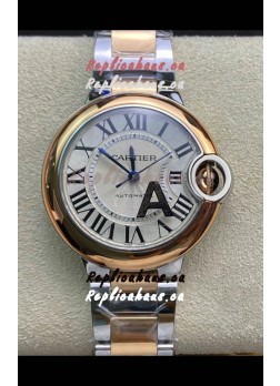Ballon De Cartier Swiss Automatic 1:1 Mirror Quality 33MM in 2 Tone Rose Gold Casing