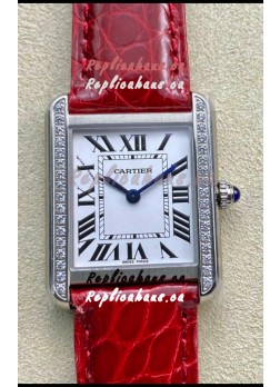 Cartier Tank Solo Swiss Quartz Watch in Stainless Steel Casing - 27MM Wide  1:1 Mirror Replica