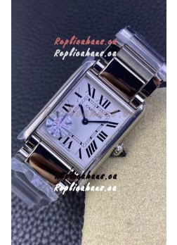 Cartier Tank Solo Swiss Quartz Watch in Stainless Steel Casing - 25.5MM Wide  1:1 Mirror Replica
