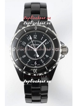 Chanel J12 Ladies Black Ceramic Casing Watch 1:1 Mirror Replica Watch 