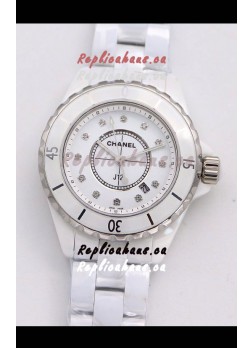 Chanel J12 Ladies White Ceramic Casing Watch 1:1 Mirror Replica Watch 