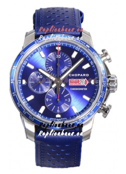 Chopard Mille Miglia GTA Chronograph Blue Dial - Steel Casing 1:1 Mirror Replica Watch 