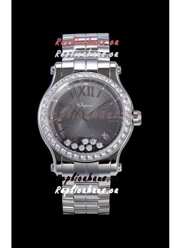 Chopard Happy Sport 1:1 Mirror Swiss Automatic Replica Watch 36MM in 904L Steel Casing Grey Dial