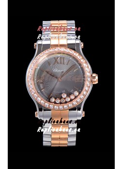 Chopard Happy Sport 1:1 Mirror Swiss Automatic Replica Watch 36MM Two Tone Rose Gold Casing