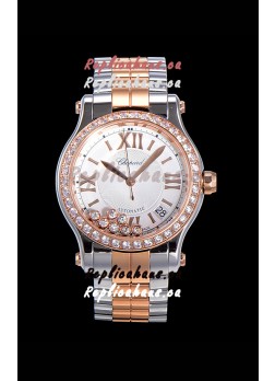 Chopard Happy Sport 1:1 Mirror Swiss Automatic Replica Watch 36MM Two Tone Rose Gold Casing