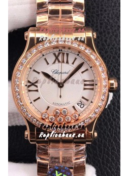 Chopard Happy Sport 1:1 Mirror Automatic Swiss Replica Watch Rose Gold - 36MM Wide