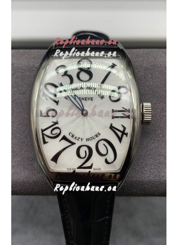 Franck Muller Crazy Hours Automatic Swiss Super Clone Replica Watch in White dial