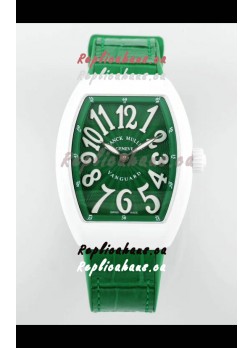 Franck Muller Vanguard Yachting V32 Ceramic Casing Green Dial/Strap Swiss Replica Watch 