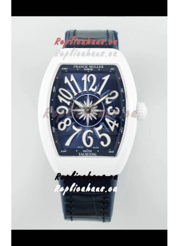 Franck Muller Vanguard Yachting V32 Ceramic Casing Blue Dial/Strap Swiss Replica Watch 