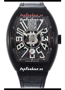 Franck Muller Vanguard Encrypto BTC V45 PVD Casing Swiss Replica Watch