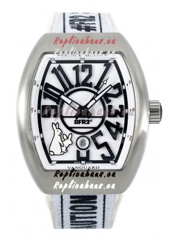 Franck Muller "Fr2nck" Vanguard Rabbit Edition Swiss Replica Watch in Steel Casing