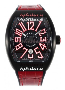 Franck Muller Vanguard in DLC Coated Casing Black Dial Swiss Replica Watch
