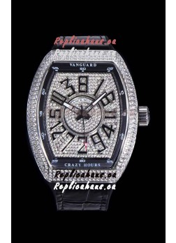 Franck Muller Vanguard Crazy Hours Edition Swiss Replica Watch - Black Numerals