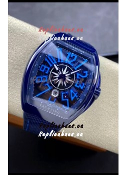 Franck Muller Vanguard Yachting Blue Ceramic 1:1 Mirror Swiss Replica Watch