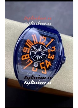 Franck Muller Vanguard Yachting Blue Ceramic 1:1 Mirror Swiss Replica Watch
