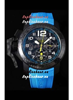 Graham Chronofighter Superlight Carbon Blue 1:1 Mirror Swiss Replica Watch 