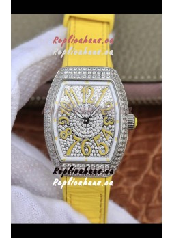 Franck Muller Vanguard Ladies 1:1 Mirror Swiss Replica Watch 32MM Wide Steel Casing