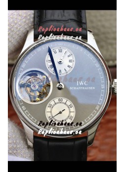IWC Portuguese Genuine Swiss Tourbillon Movement Watch in Grey Dial