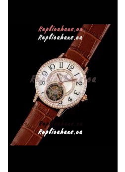 Jaeger LeCoultre RENDEZ-VOUZ Tourbillon 1:1 Mirror Quality Swiss Replica Watch in Rose Gold Casing