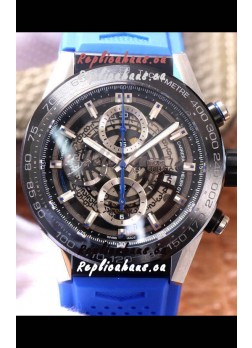 Tag Heuer Carrera Heuer 01 Swiss Replica Watch in Blue Strap 45MM 