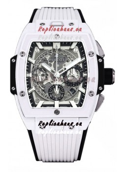 Hublot Spirit of Bang Edition Watch in White Ceramic Casing - 42MM Swiss Replica
