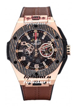 Hublot Big Bang F1 "King Carbon Gold" Edition Chronograph Swiss Replica Watch 