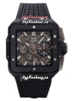 Hublot Square Bang Unico Black Ceramic Casing Chronograph Watch 1:1 Mirror Replica