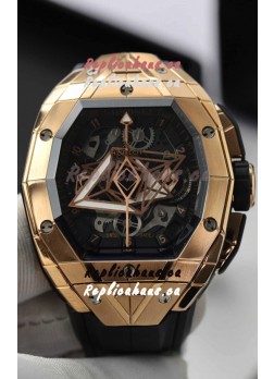 Hublot Spirit of Bang Sang Bleu Edition Rose Gold Swiss Replica Watch 