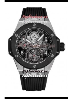 Hublot Big Bang Tourbillon Titanium Casing Ceramic Bezel Watch in 45MM 1:1 Mirror Replica