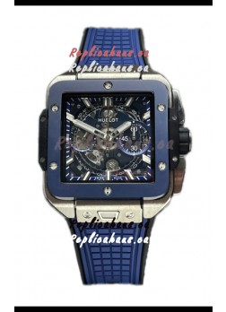 Hublot Square Bang Unico Titanium Blue Ceramic Chronograph Watch 1:1 Mirror Replica