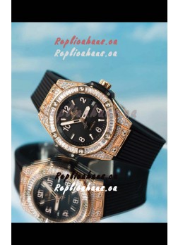 Hublot Big Bang One Click King Black Dial Rose Gold Swiss Replica Watch 39MM
