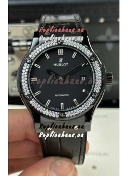 Hublot Classic Fusion Ceramic Swarovski Crystals Bezel 42MM Swiss Replica Watch