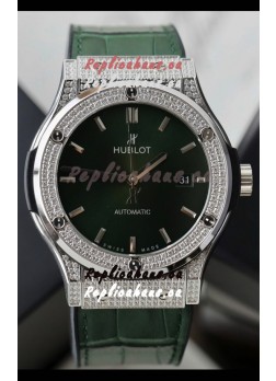 Hublot Classic Fusion Automatic Steel Green Dial 42MM Superclone Replica Watch