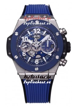 Hublot Big Bang Unico Blue Stainless Steel Casing 1:1 Mirror Edition Swiss Replica Watch