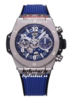 Hublot Big Bang Unico Blue Stainless Steel Casing 1:1 Mirror Edition Swiss Replica Watch