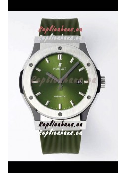 Hublot Classic Fusion Steel Green Dial 42MM Swiss Replica Watch 1:1 Mirror Quality