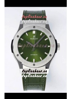Hublot Classic Fusion Steel Green Dial 42MM Swiss Replica Watch 1:1 Mirror Quality