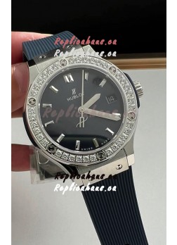 Hublot Classic Fusion Stainless Steel 33MM Blue Dial Swiss Quartz Movement Watch 1:1 Mirror Quality