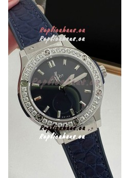 Hublot Classic Fusion Stainless Steel 33MM Blue Dial Swiss Quartz Movement Watch 1:1 Mirror Quality