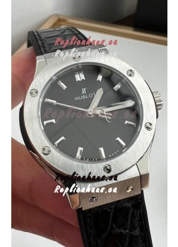 Hublot Classic Fusion Stainless Steel 33MM Black Dial Swiss Quartz Movement Watch 1:1 Mirror Quality
