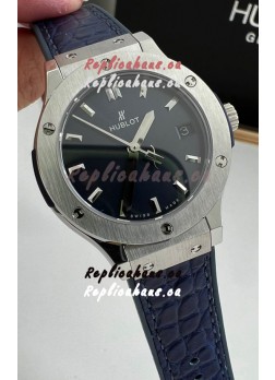 Hublot Classic Fusion Stainless Steel 33MM Blue Dial Swiss Quartz Movement Watch 1:1 Mirror Quality