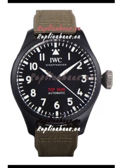 IWC Big Pilot's IW326906 Top Gun Edition 43MM Khaki Nylon Strap Ceramic Swiss Replica 