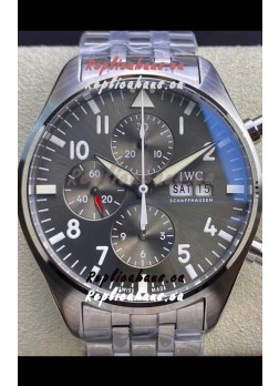 IWC Pilot Chronograph Edition Grey Dial in 904L Steel Casing 1:1 Mirror Replica Watch