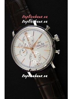IWC Portofino Chronograph IW391022 White Dial 1:1 Mirror Replica Watch 