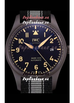 IWC Pilot's MARK XVIII Heritage 1:1 Swiss Watch 904L Steel Casing Black Matte Finishing